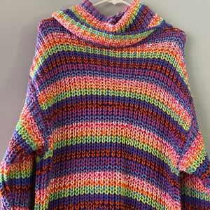Forever 21 neon multicolored sweater.